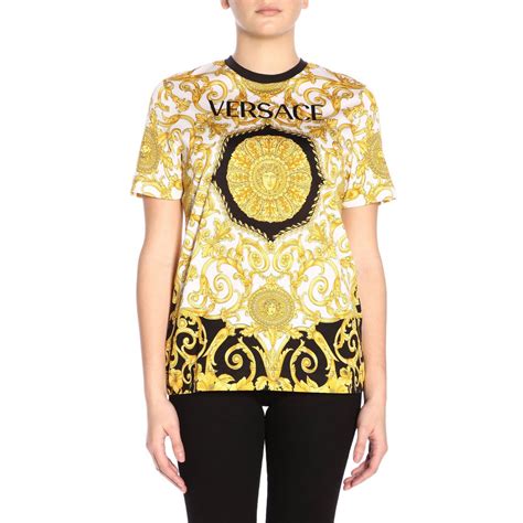 plain versace t shirt|Versace tee shirts women.